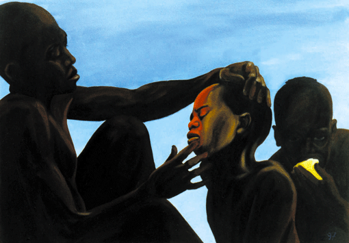 Maske, acrylic on canvas, 1998