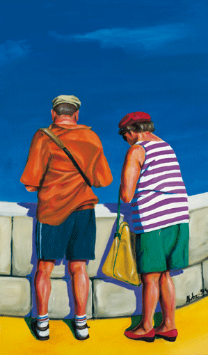 Touristen, acrylic on canvas, 1994